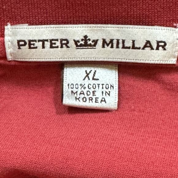 Merion 1896 Golf Club Course Top 100 Peter Millar Men XL Coral Crown Polo Shirt - Picture 5 of 9